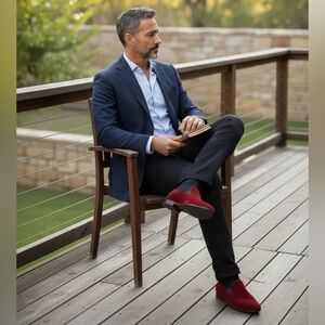 Giorgio Brutini Men's Chatwal Red Slip-On Loafer 12M